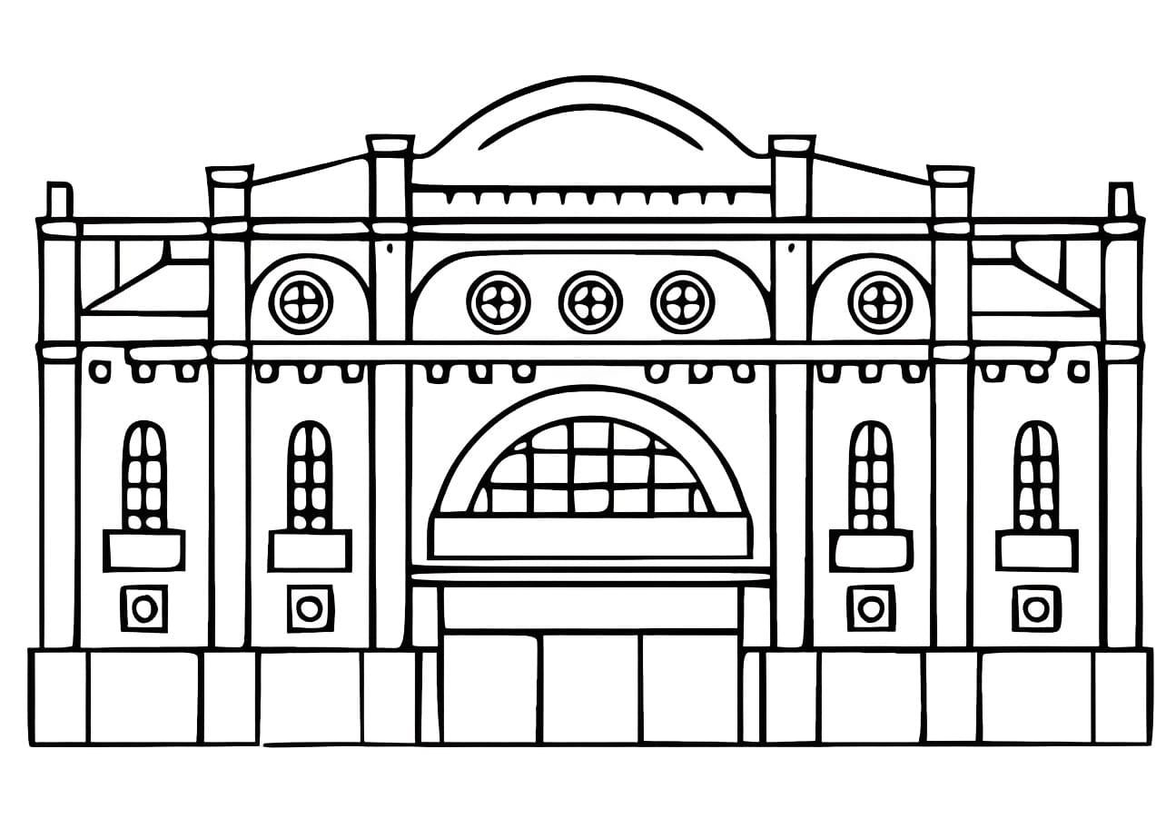 Ward theatre coloring page