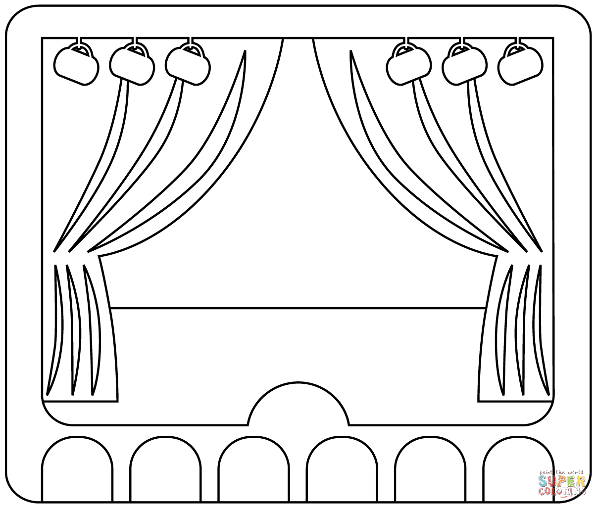 Stage coloring page free printable coloring pages