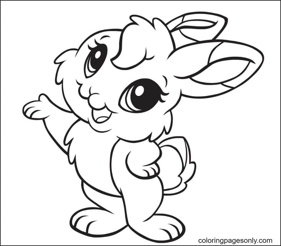 Cute bunnies coloring pages printable for free download