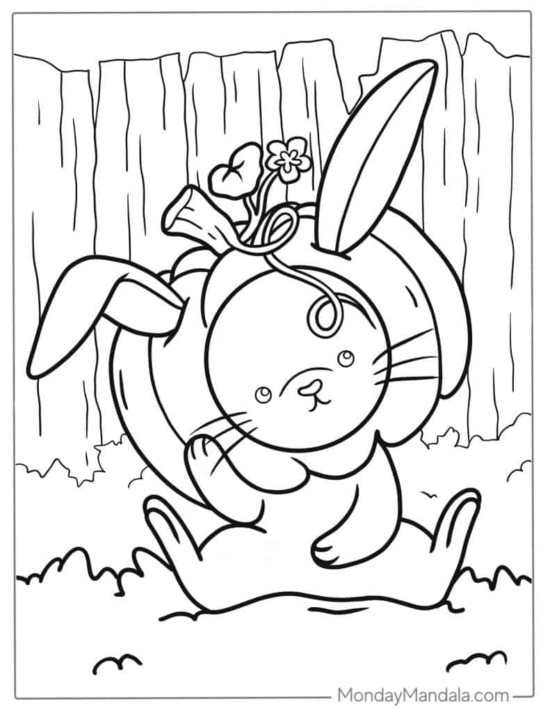 Rabbit coloring pages free pdf printables