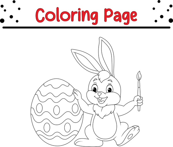 Bunny coloring page royalty