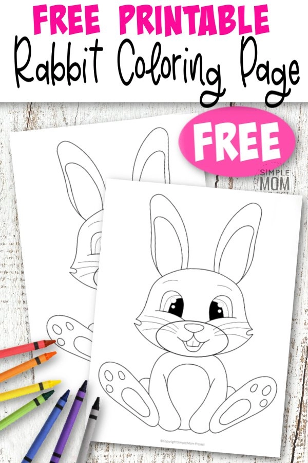 Free to print bunny coloring page â simple mom project