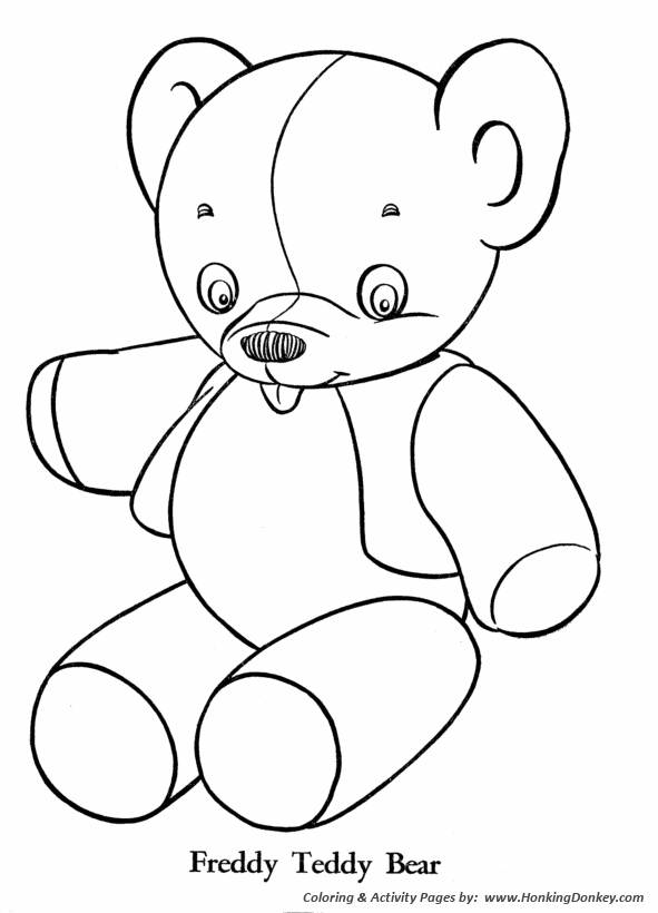 Teddy bear coloring pages stuffed teddy bear coloring sheet