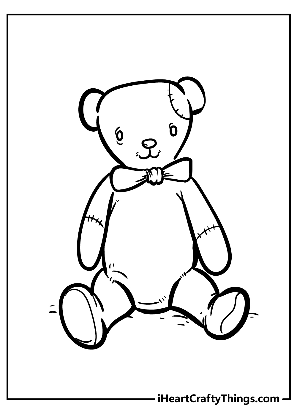 Teddy bear coloring pages free printables