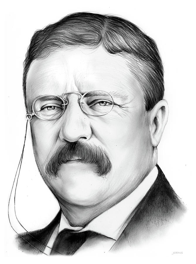 President theodore roosevelt drawing by greg joens