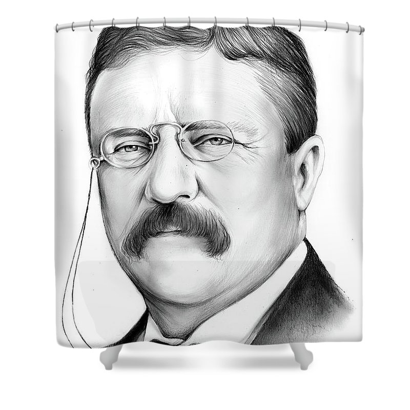 President theodore roosevelt shower curtain by greg joens