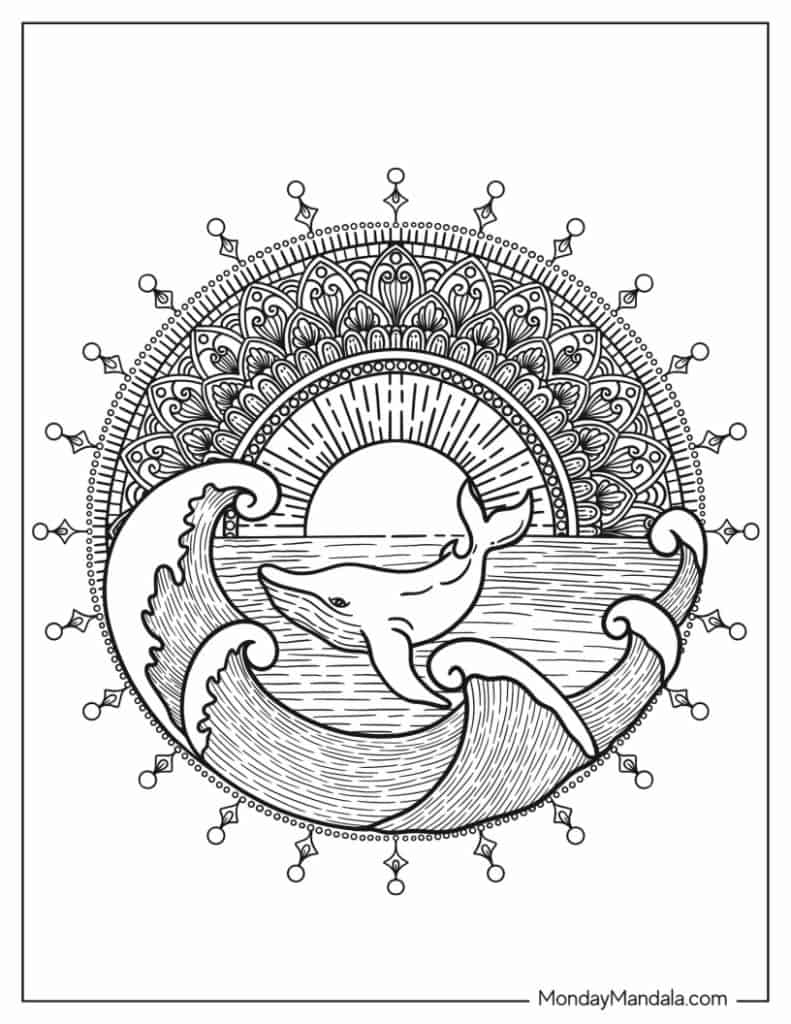 Animal mandala coloring pages free pdf printables