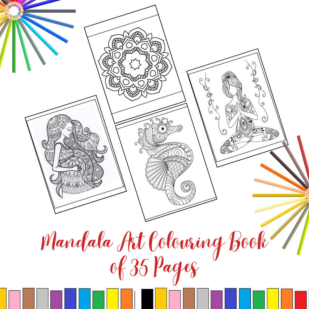 Mandala art lorg pages prtable templates pdf png