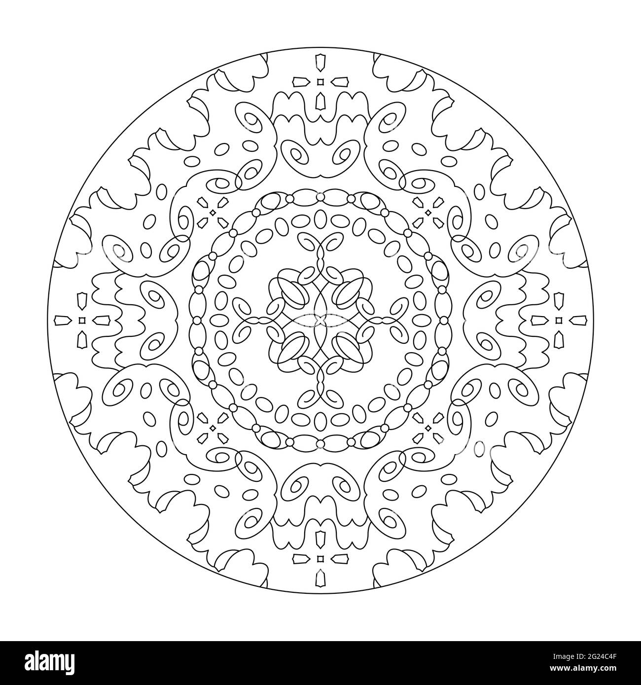 Mandala coloring page art therapy anti