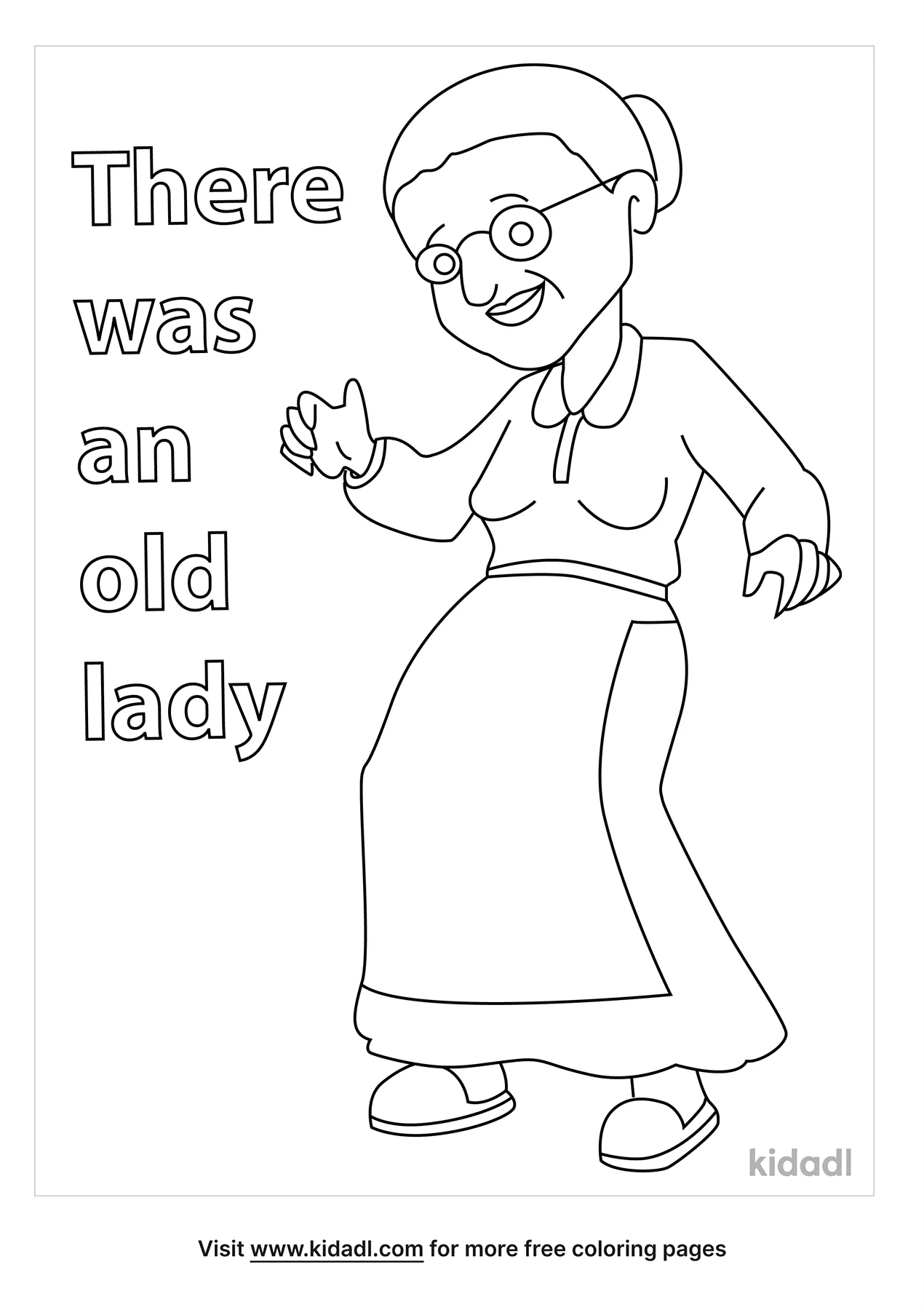 Free there was an old lady coloring page coloring page printables