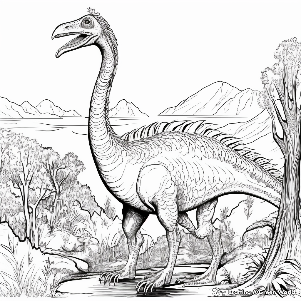 Therizinosaurus coloring pages