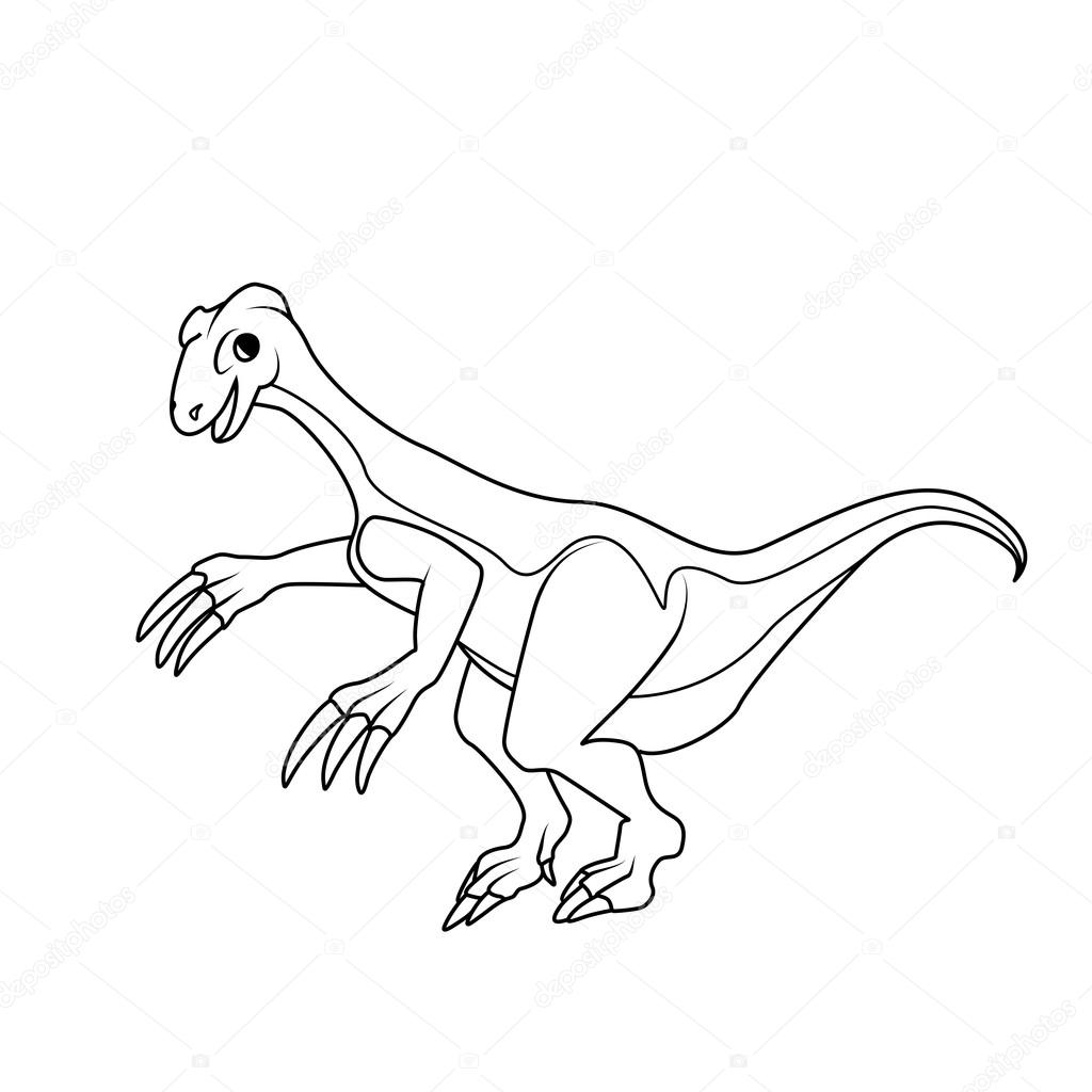 Coloring book therizinosaurus dinosaur stock vector by blackspring