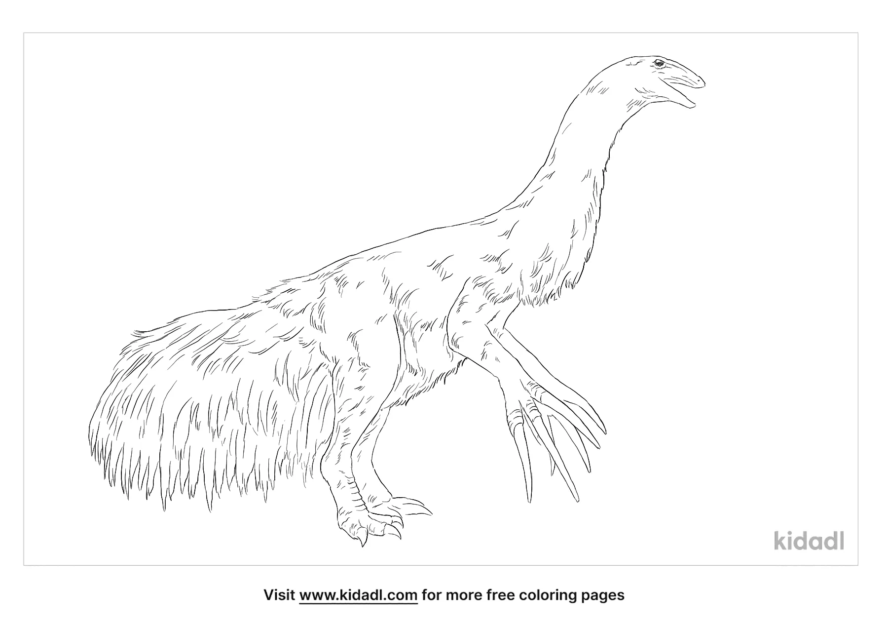 Free therizinosaurus coloring page coloring page printables