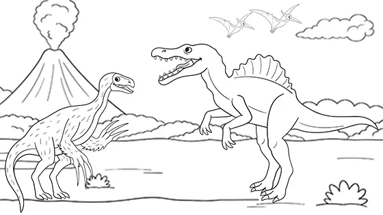 Therizinosaurus coloring pages for kids free pdfs