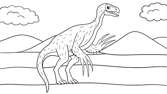 Therizinosaurus coloring pages for kids free pdfs