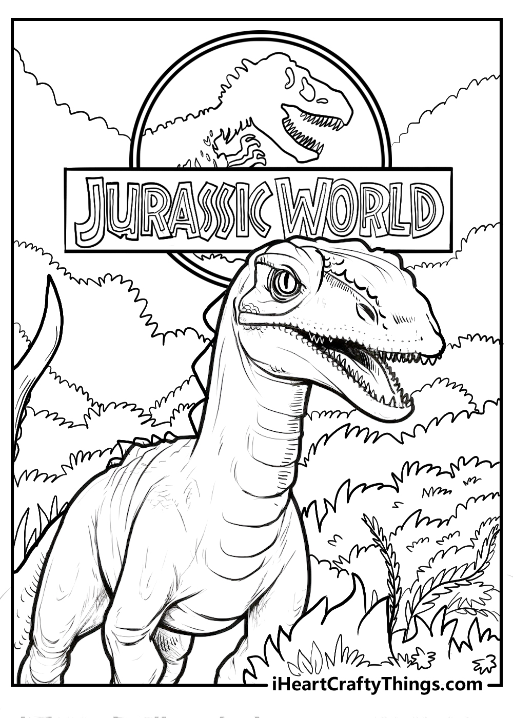 Jurassic world coloring pages free printables