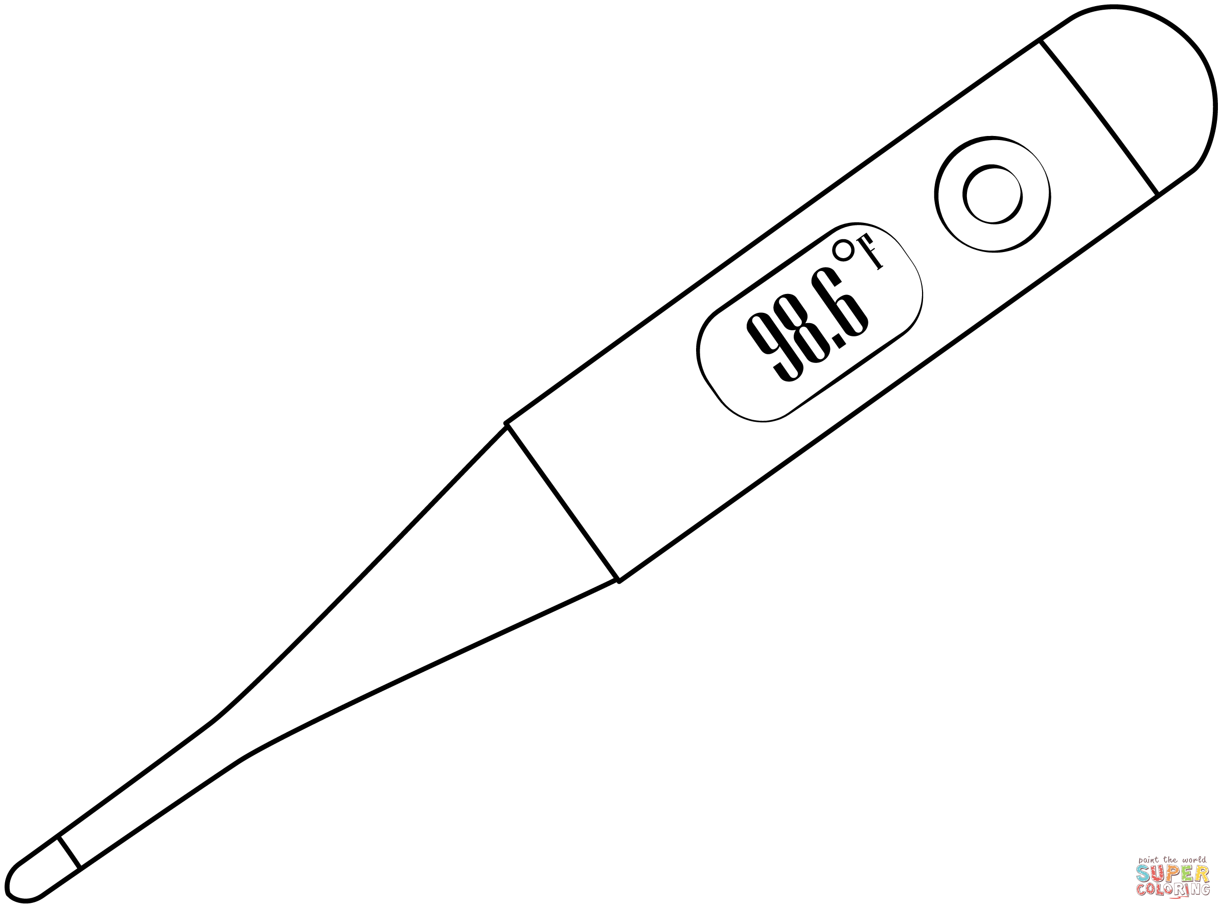 Thermometer coloring page free printable coloring pages