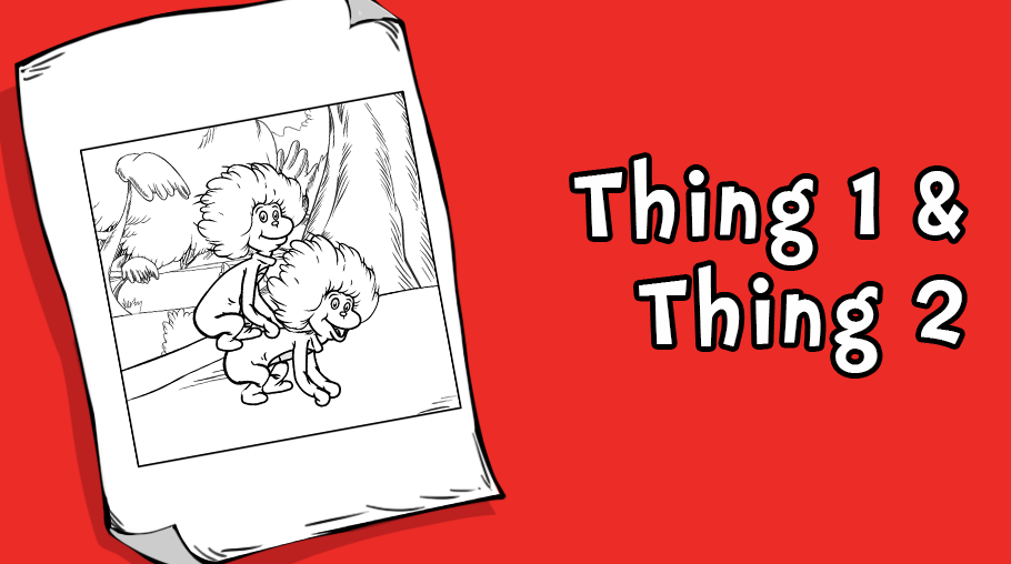 Thing and thing coloring page kidsâ kids for parents