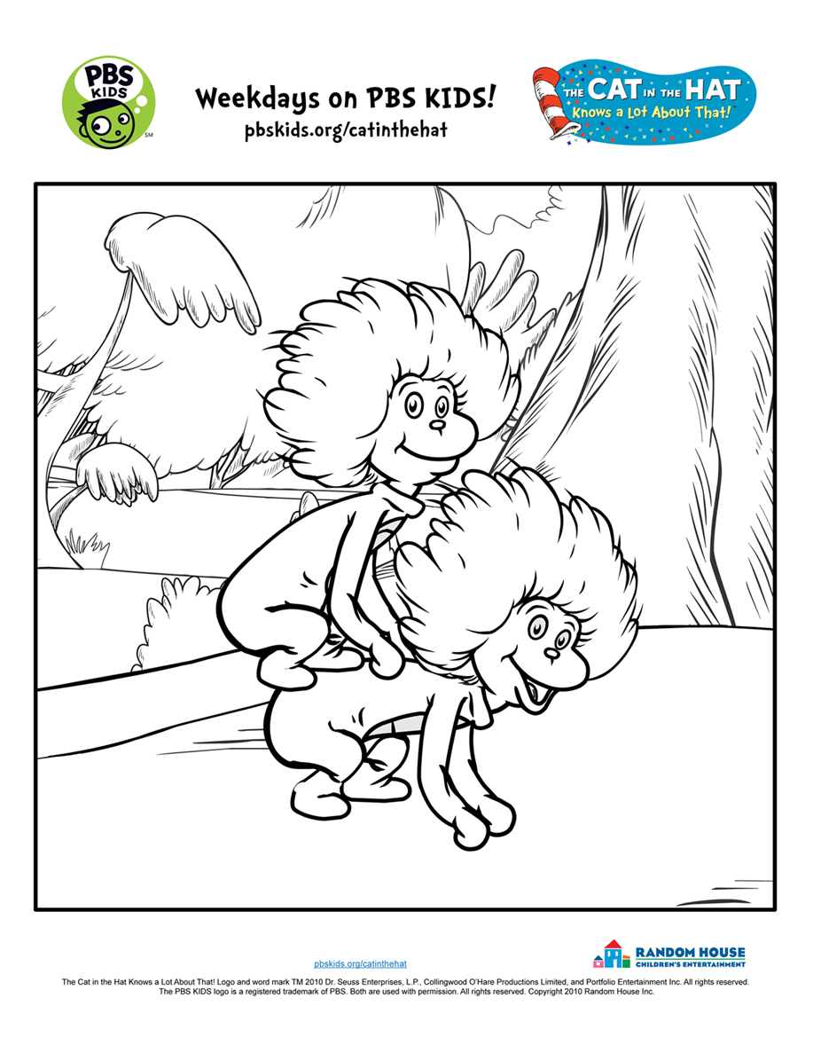 Thing and thing coloring page kidsâ kids for parents