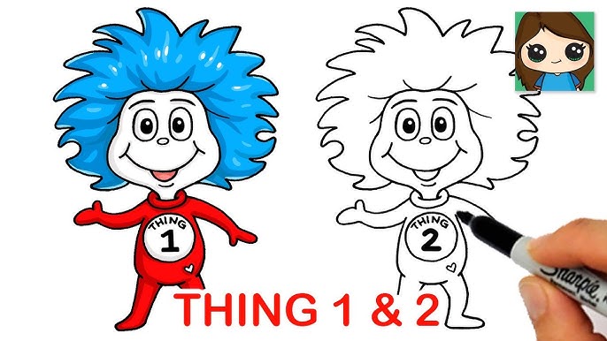 Easy how to draw dr seuss