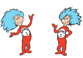 Dr seuss coloring pages thing and thing