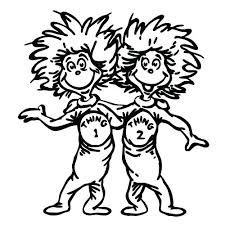 Image result for thing one and thing two black and white grinch coloring pages dr seuss coloring pages free printable coloring pages