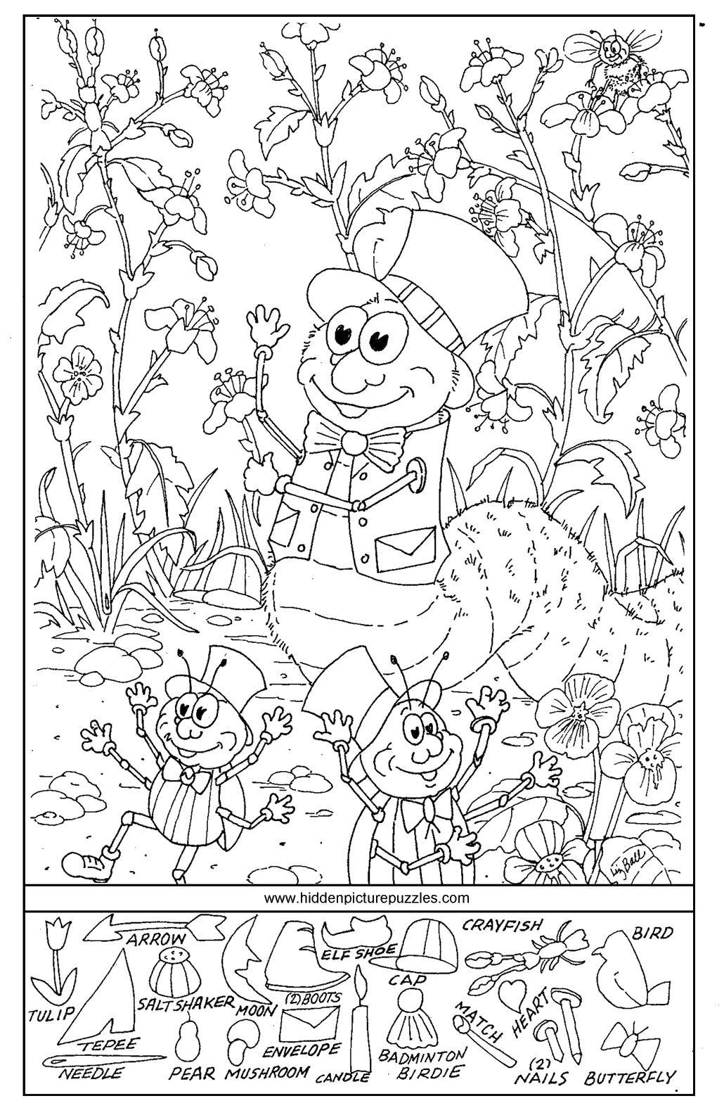 Online coloring pages coloring page find the objects from the bottom in the picture find things download print coloring page