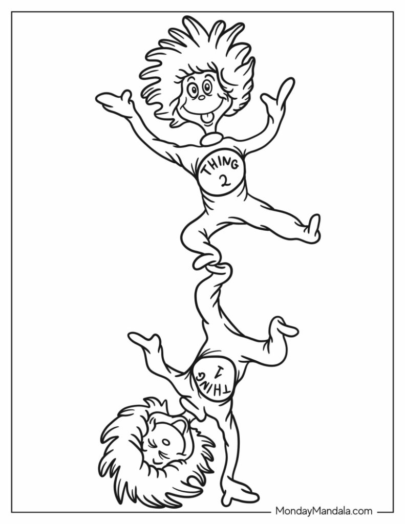 Dr seuss coloring pages free pdf printables