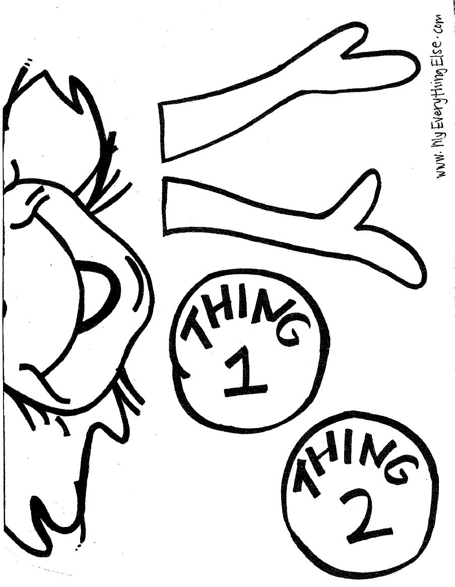 Thing thing puppet dr seuss coloring pages seuss crafts dr seuss activities