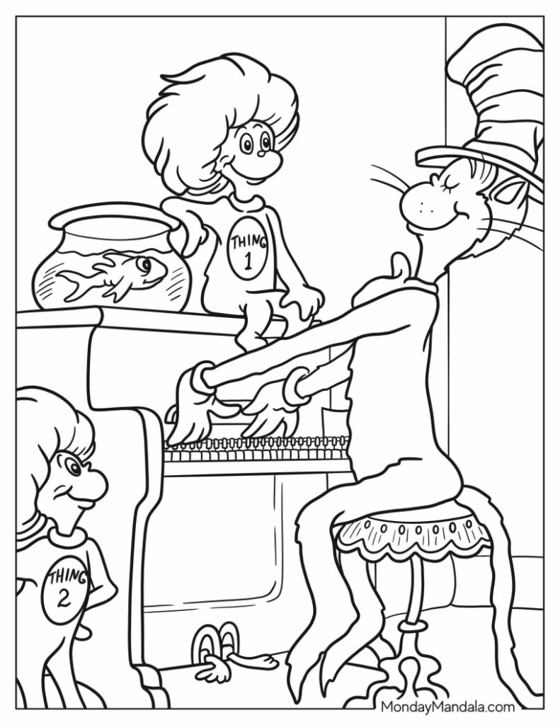 Dr seuss coloring pages free pdf printables