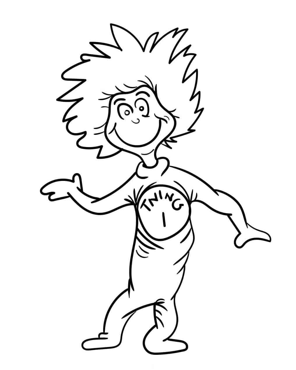 Happy thing one coloring page