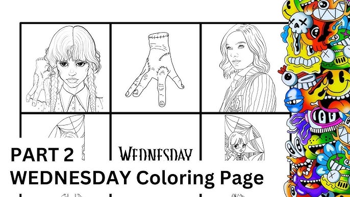 Wednesday addas thing enid coloring pages part drawing coloring