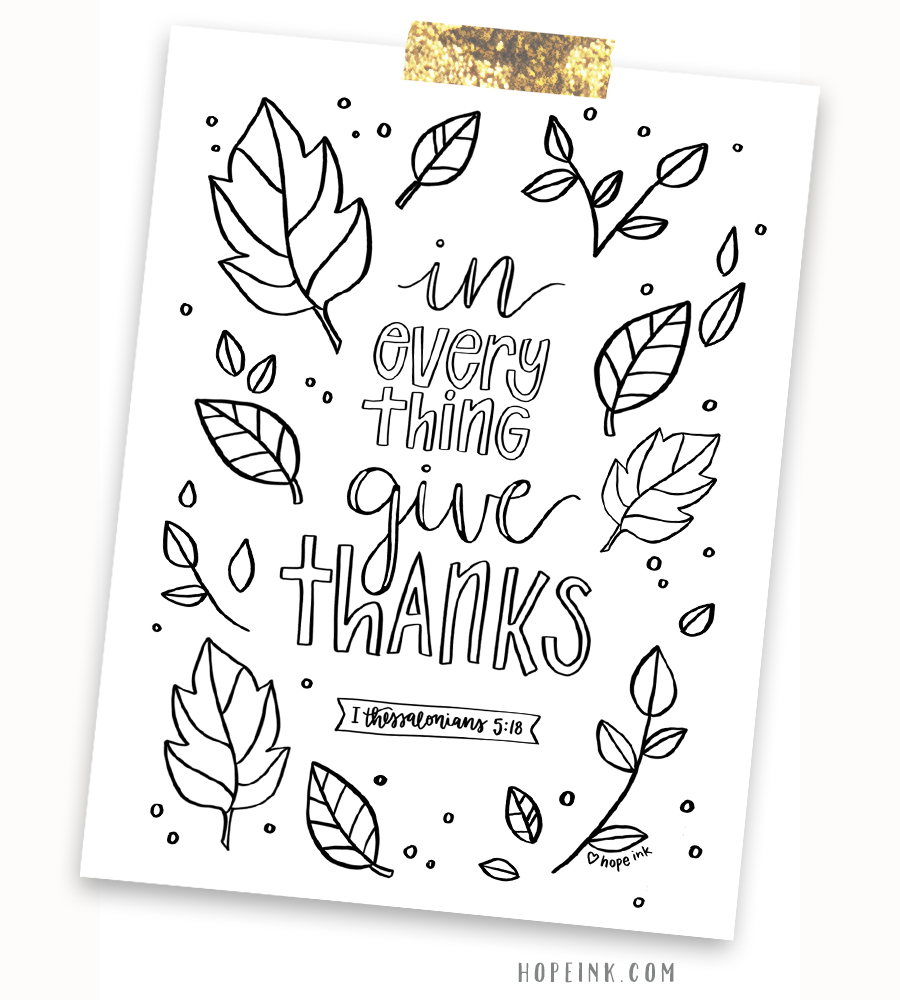 Thanksgiving coloring printable