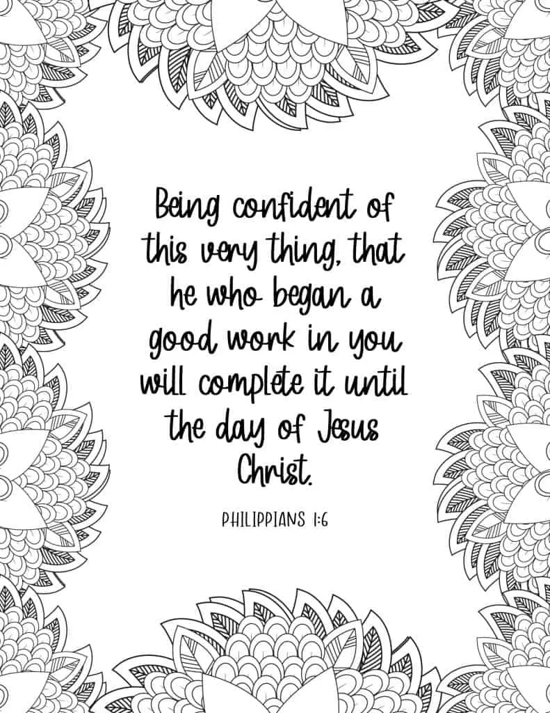 Printable bible verse coloring pages on hope