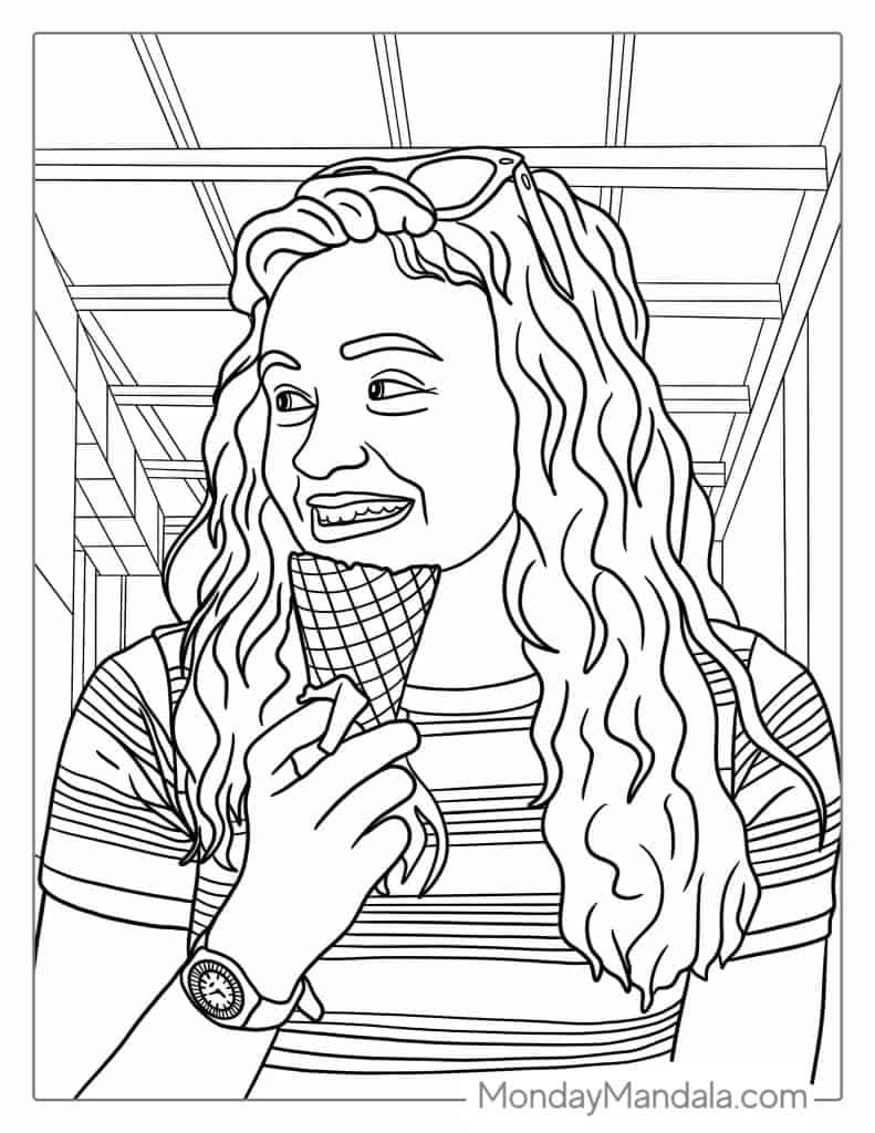 Stranger things coloring pages free pdf printables