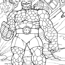 The thing coloring pages