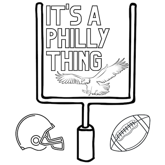 Its a philly thing kids printable coloring page instant download