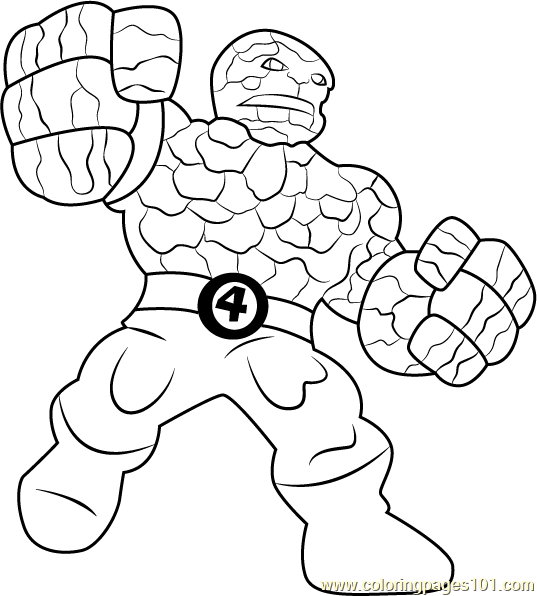 The thing coloring page for kids