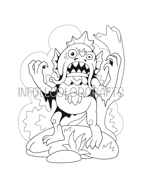 A swamp thing coloring pages instant download