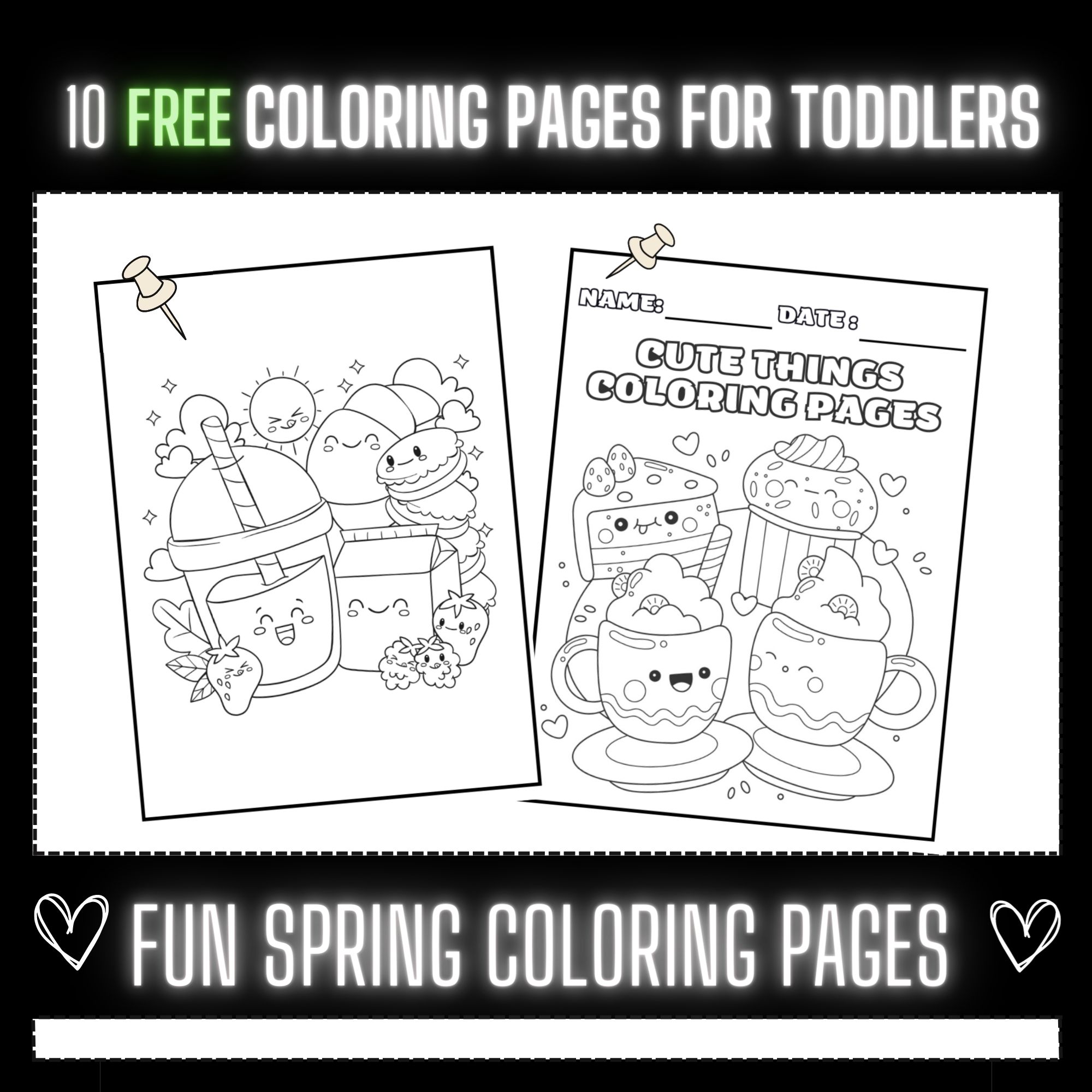 Fun spring coloring pages for toddlers made by teachers