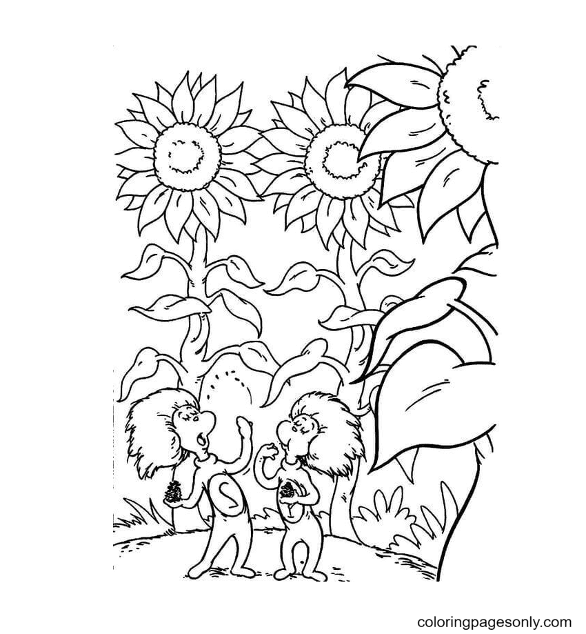 Thing one and thing two coloring page