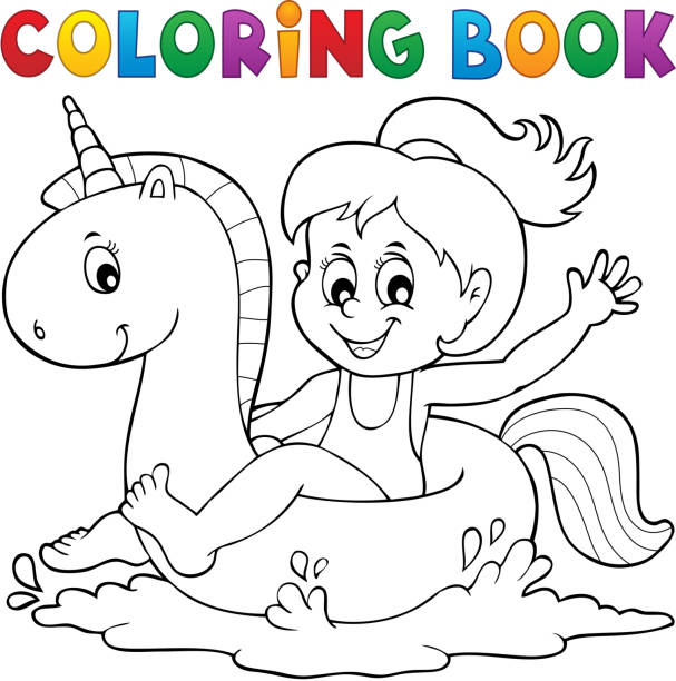 Safety coloring pages stock illustrations royalty