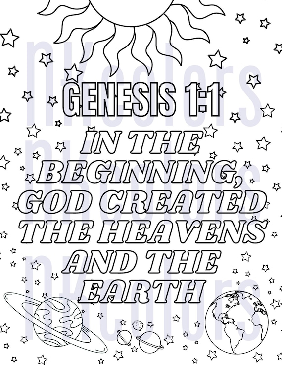 Genesis coloring page