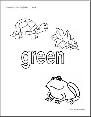 Coloring pages green