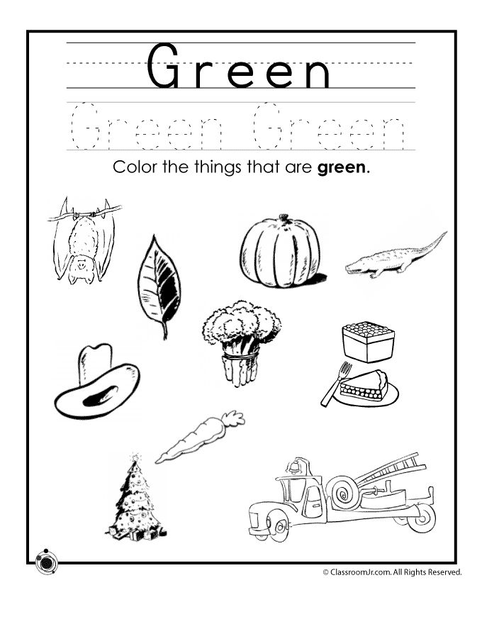 Color green worksheet preschool worksheets color worksheets learning colors