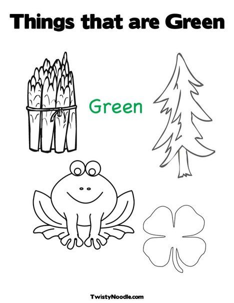 Things that are green coloring page preschool colors coloring pages kindergarten coloring sheets