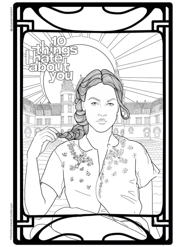 Things i hate about you coloring page by green