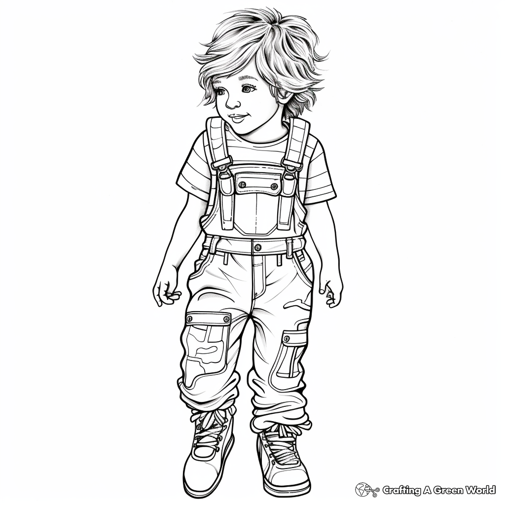 Overalls coloring pages