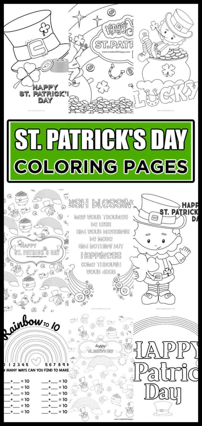 Free printable st patricks day coloring pages