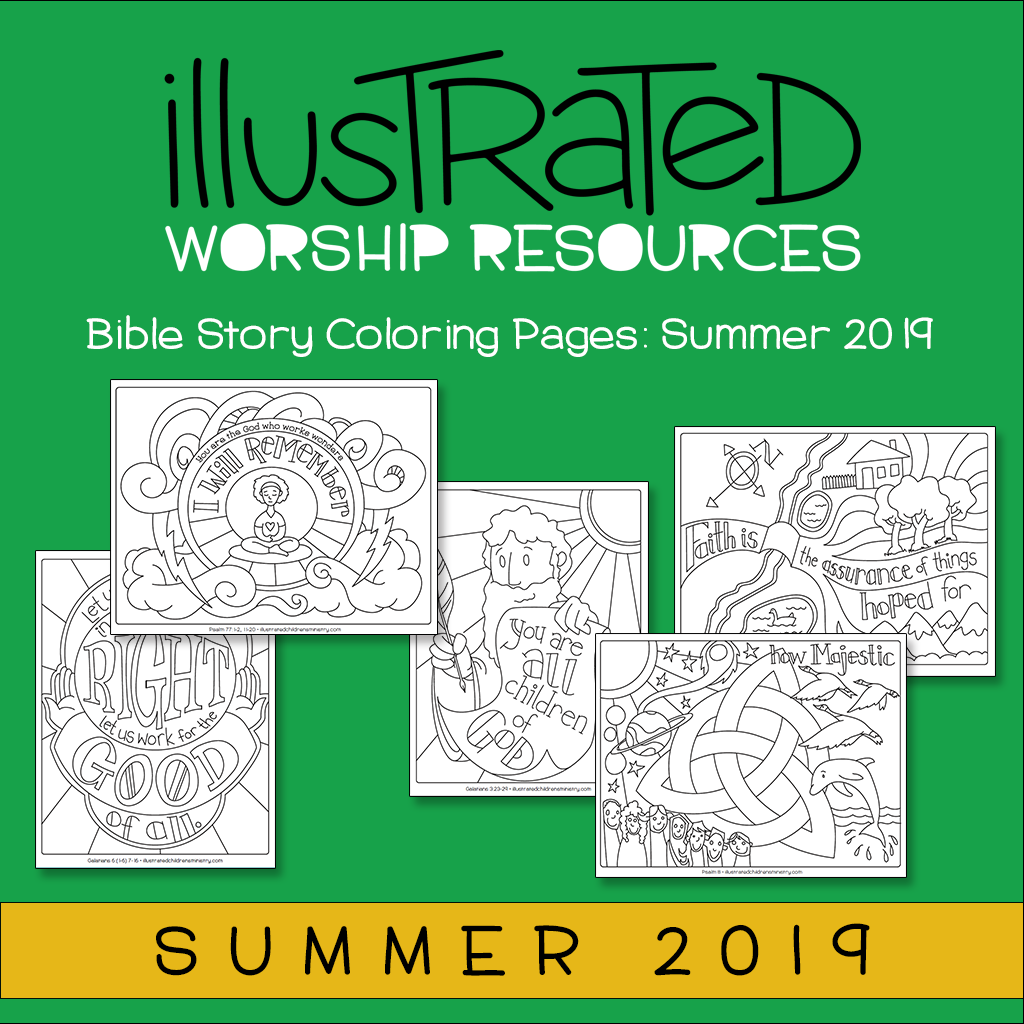 Bible story coloring pages summer â illustrated ministry